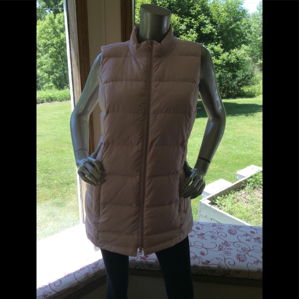 J Jill Pink Down Vest Puffer Size Medium Petite